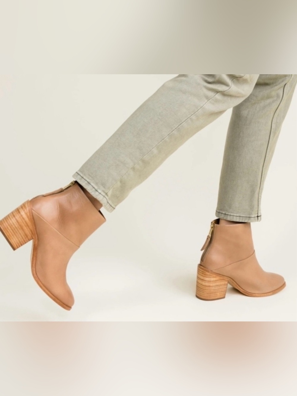 Nisolo Dari Boot 2.0 Almond Leather Ankle Boots Size 9